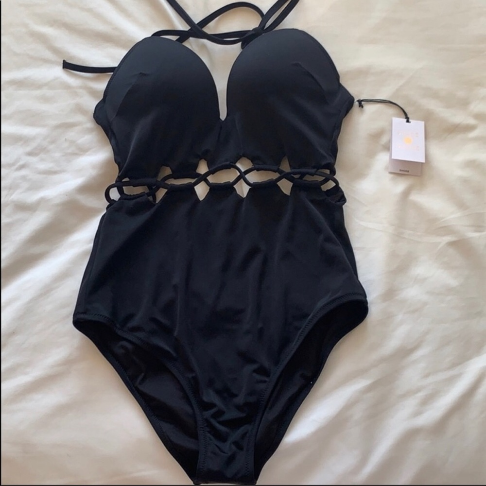 NWT Shade & Shore Black one piece